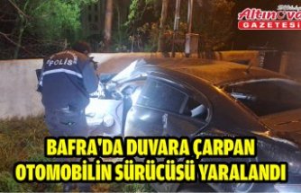 Bafra'da duvara çarpan otomobilin sürücüsü yaralandı