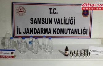 Bafra'da sahte içki operasyonunda 1 zanlı yakalandı