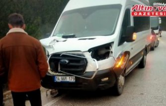 Bolu'da minibüsü çarptığı geyik öldü