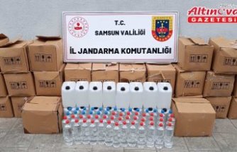 Samsun'da bir depoda 755 litre etil alkol ele geçirildi