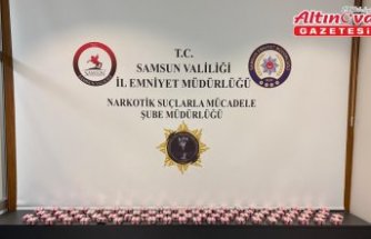 Samsun'da evinde 3 bin 360 uyuşturucu hap ele geçirilen zanlı gözaltına alındı