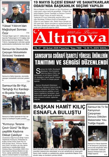 Bafra Haber, Bafrahaber, Bafra Haberleri, altinovagazete.com - 09.02.2026 Manşeti