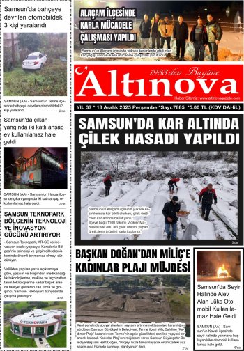 Bafra Haber, Bafrahaber, Bafra Haberleri, altinovagazete.com - 17.12.2025 Manşeti