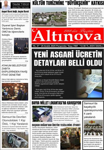 Bafra Haber, Bafrahaber, Bafra Haberleri, altinovagazete.com - 25.12.2025 Manşeti