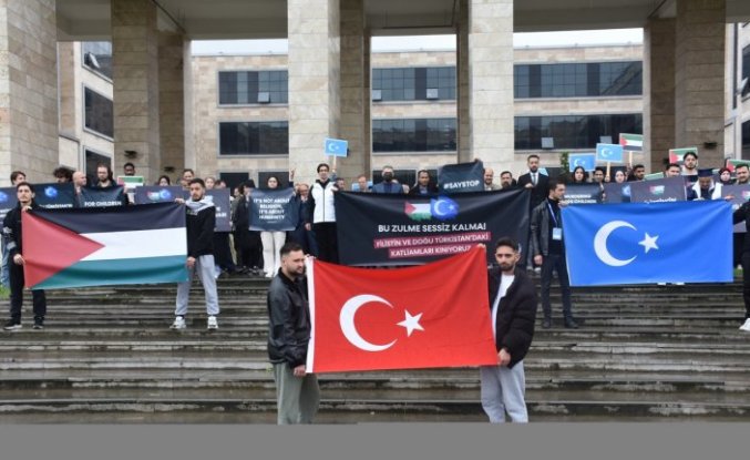 Bartın'da üniversite öğrencileri Filistin'e destek için “sessiz yürüyüş“ yaptı