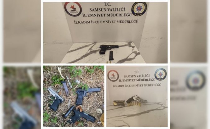 Samsun'da tabancayla yakalanan 5 kişi hakkında adli işlem başlatıldı
