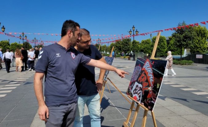 Spor muhabirlerinin bir yıl boyunca çektiği Samsunspor fotoğrafları sergilendi