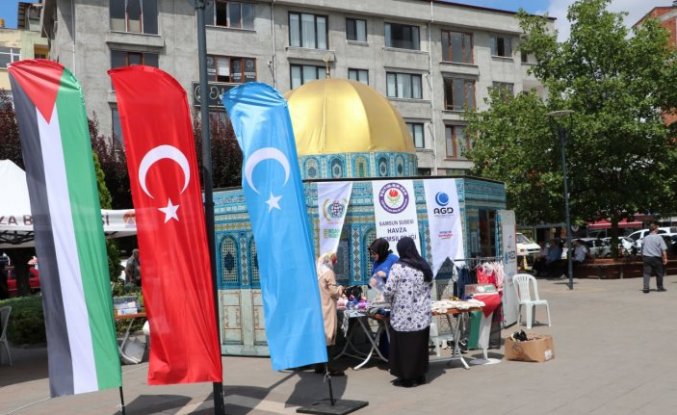 Havza'da Filistin yararına kermes düzenlendi