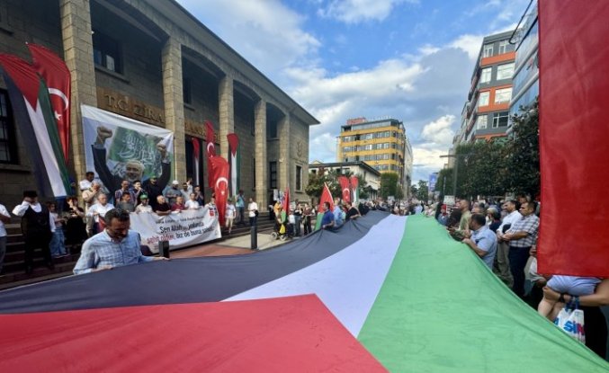 Trabzon'da Filistin'e destek yürüyüşü yapıldı