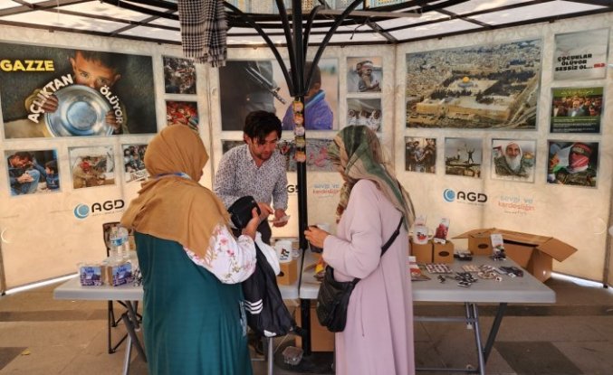 Amasya'da Gazze Dayanışma Çadırı kuruldu