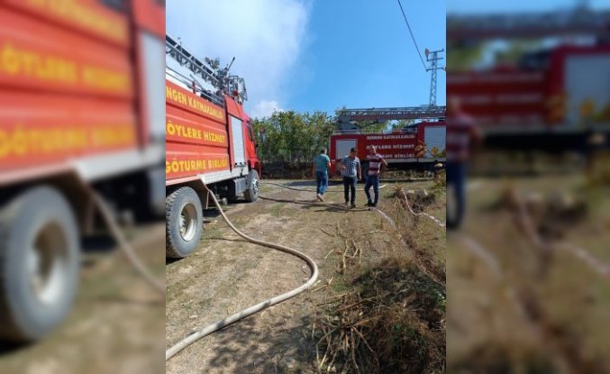 Mengen'de ahşap evde çıkan yangın söndürüldü