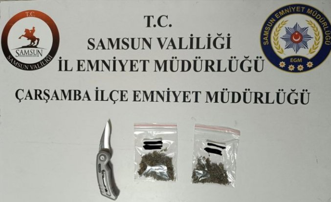 Samsun'da polis merkezine girerken üzerinde uyuşturucu bulunan kişiye gözaltı