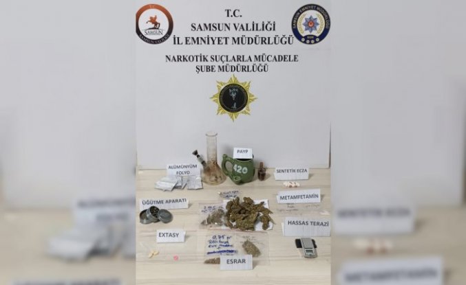 Samsun'da uyuşturucu operasyonunda yakalanan zanlı tutuklandı