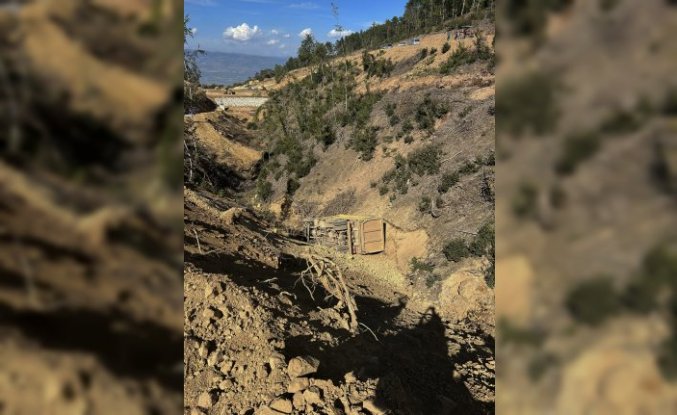 Tokat'ta devrilen hafriyat kamyonunun sürücüsü hayatını kaybetti