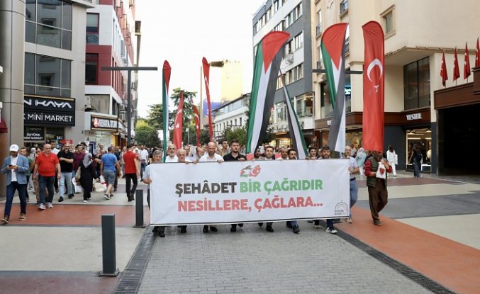 Trabzon'da Filistin'e destek yürüyüşü düzenlendi