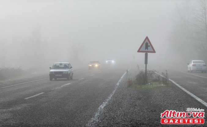 Bartın'da sis trafiği olumsuz etkiledi