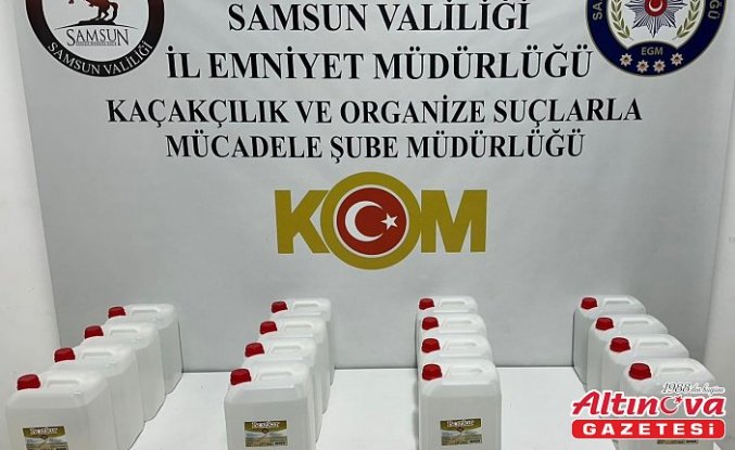 Samsun'da sahte içki operasyonunda 2 şüpheli yakalandı