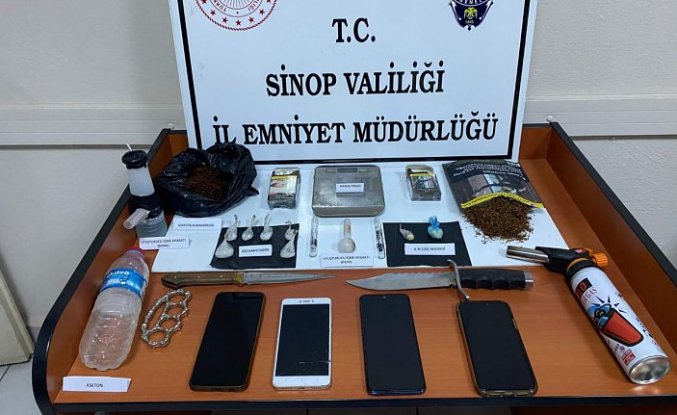 Sinop'ta uyuşturucu operasyonunda yakalanan 3 zanlı tutuklandı