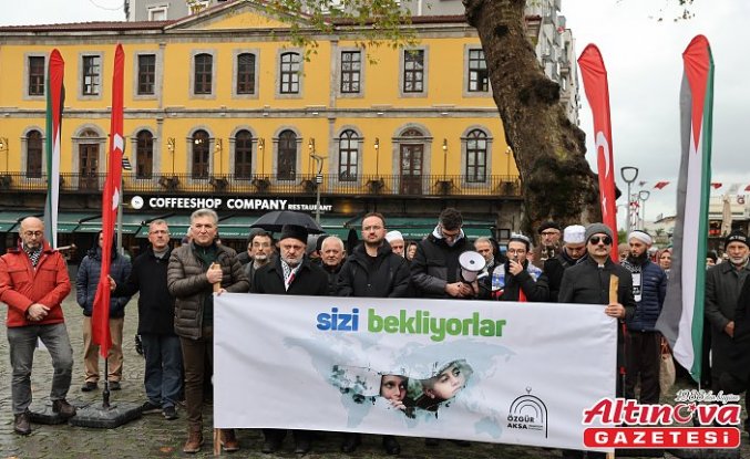 Trabzon'da Filistin'e destek açıklaması yapıldı