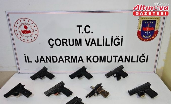 Çorum'da yasa dışı silah ticareti yaptığı belirlenen zanlı tutuklandı