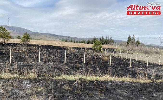Çorum'da çıkan örtü yangını söndürüldü