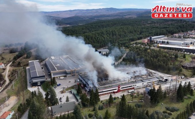 Bolu'da orman ürünleri işleme fabrikasında çıkan yangına müdahale ediliyor