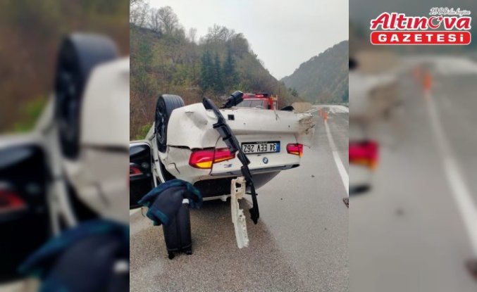 Tokat'ta devrilen otomobildeki 3 kişi yaralandı