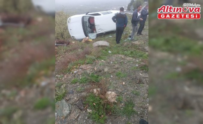 Tokat'ta devrilen otomobildeki 3 kişi yaralandı
