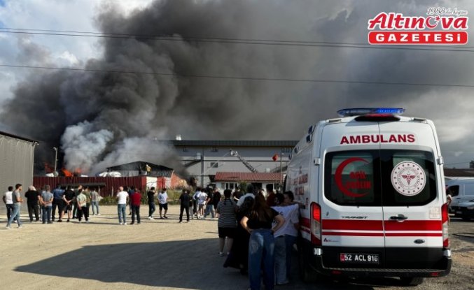 Ordu'da geri dönüşüm tesisinde yangın çıktı