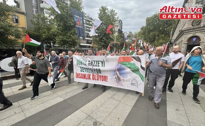 Trabzon'da Gazze'ye destek yürüyüşü yapıldı