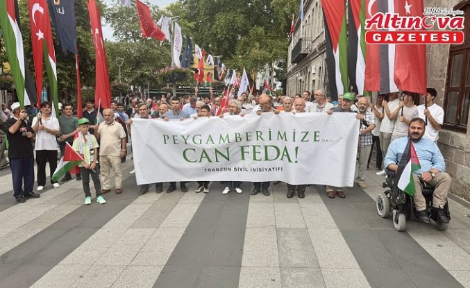 Trabzon'da Hazreti Muhammed'in karikatür çizimini yayımlayan dergiye tepki