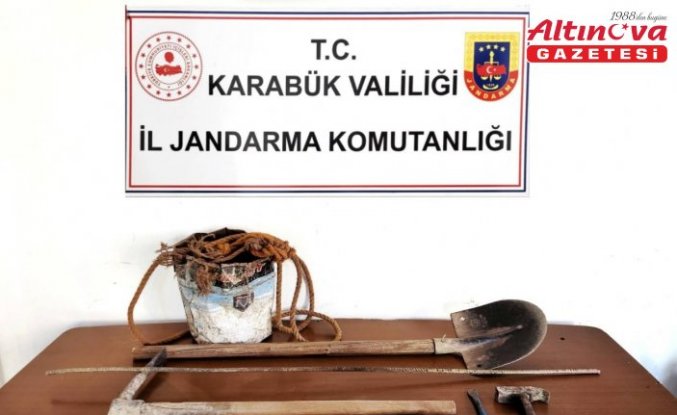 Karabük'te izinsiz kazı yapan 2 zanlı yakalandı