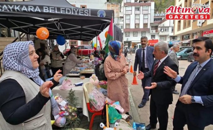 Çaykara'da Gazze'ye destek kermesi düzenlendi