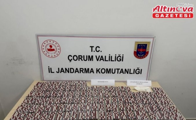 Çorum'da 3 bin 895 uyuşturucu hap ele geçirildi