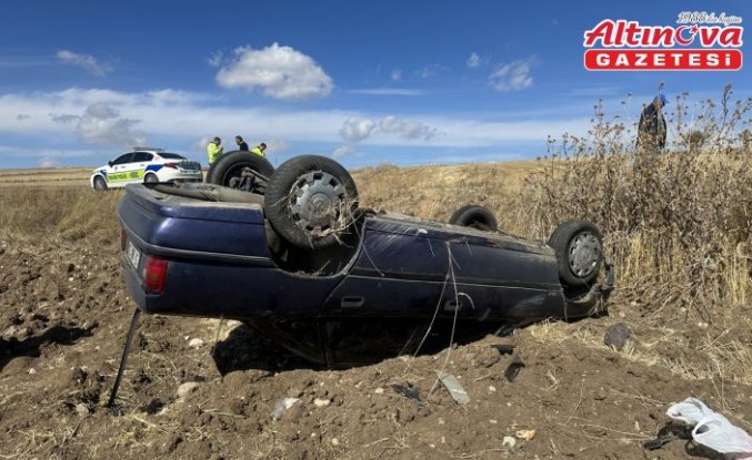 Çorum'da devrilen otomobildeki 4 kişi yaralandı