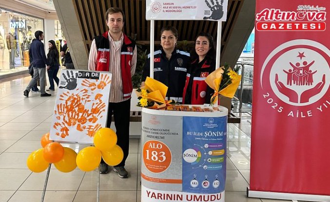 Samsun'da “Turuncuya Boya-Şiddete Sen de Dur De“ etkinliği düzenlendi