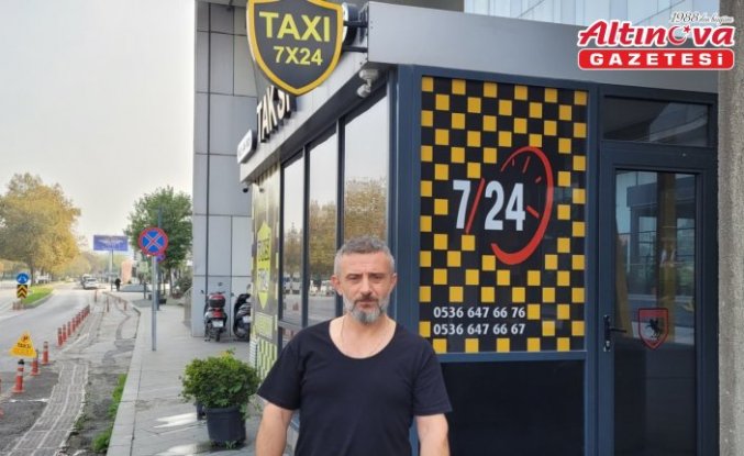 Samsun'da taksinin önündeki kamyonete çarpmaktan son anda kurtulması kamerada