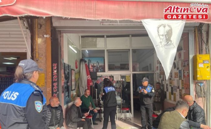 Tekkeköy'de polis, esnaf ve vatandaşlara bilgilendirme yaptı