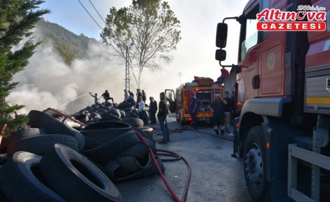 Trabzon'da çıkan yangın söndürüldü