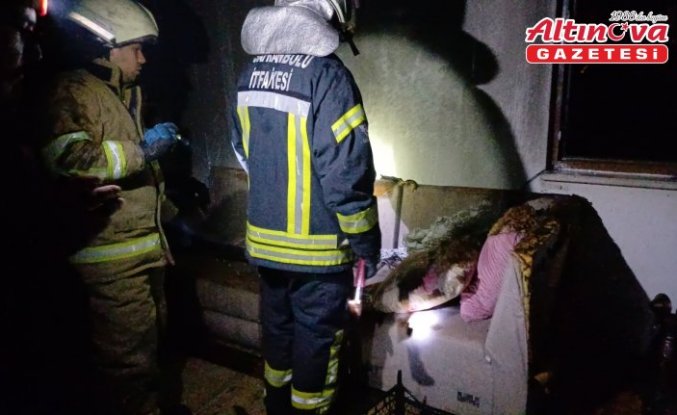 Karabük'te evin müştemilatında çıkan yangın söndürüldü