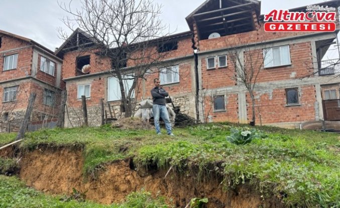 Bartın'da heyelan nedeniyle 3 evde çatlaklar oluştu