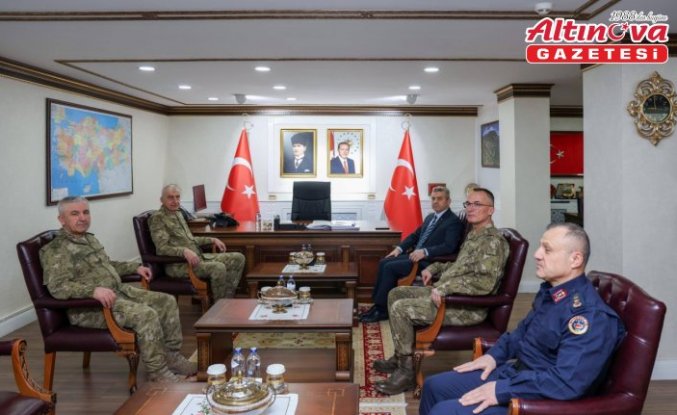 9. Kolordu ve Garnizon Komutanı Tümgeneral Akyıldız, Vali Ergün'ü ziyaret etti