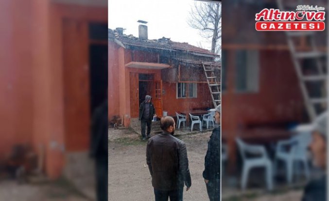 Göynük'te çıkan çatı yangını söndürüldü