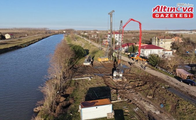 Terme'de iki mahalleyi bağlayacak köprü için çalışmalara başlandı