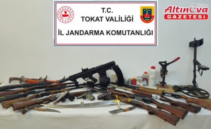 Tokat'ta tarihi eser ve silah kaçakçılığı operasyonunda 6 zanlı yakalandı