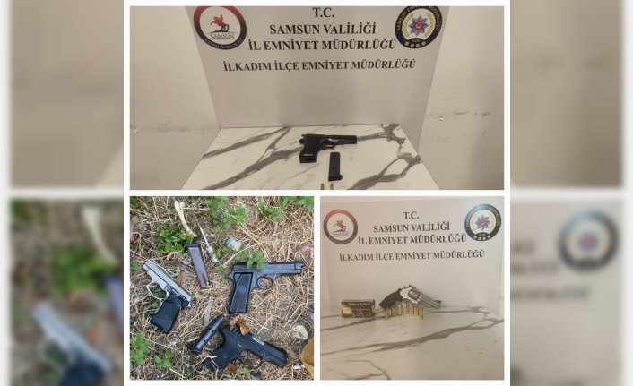 Samsun'da tabancayla yakalanan 5 kişi hakkında adli işlem başlatıldı