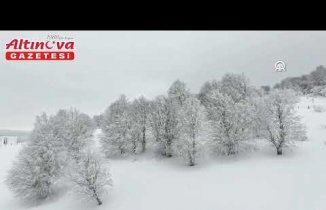 Doğaseverlerin uğrak noktası Kocadağ Yaylası beyaza büründü