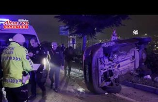 Samsun'da kamyonla çarpışan otomobildeki 3 kişi yaralandı